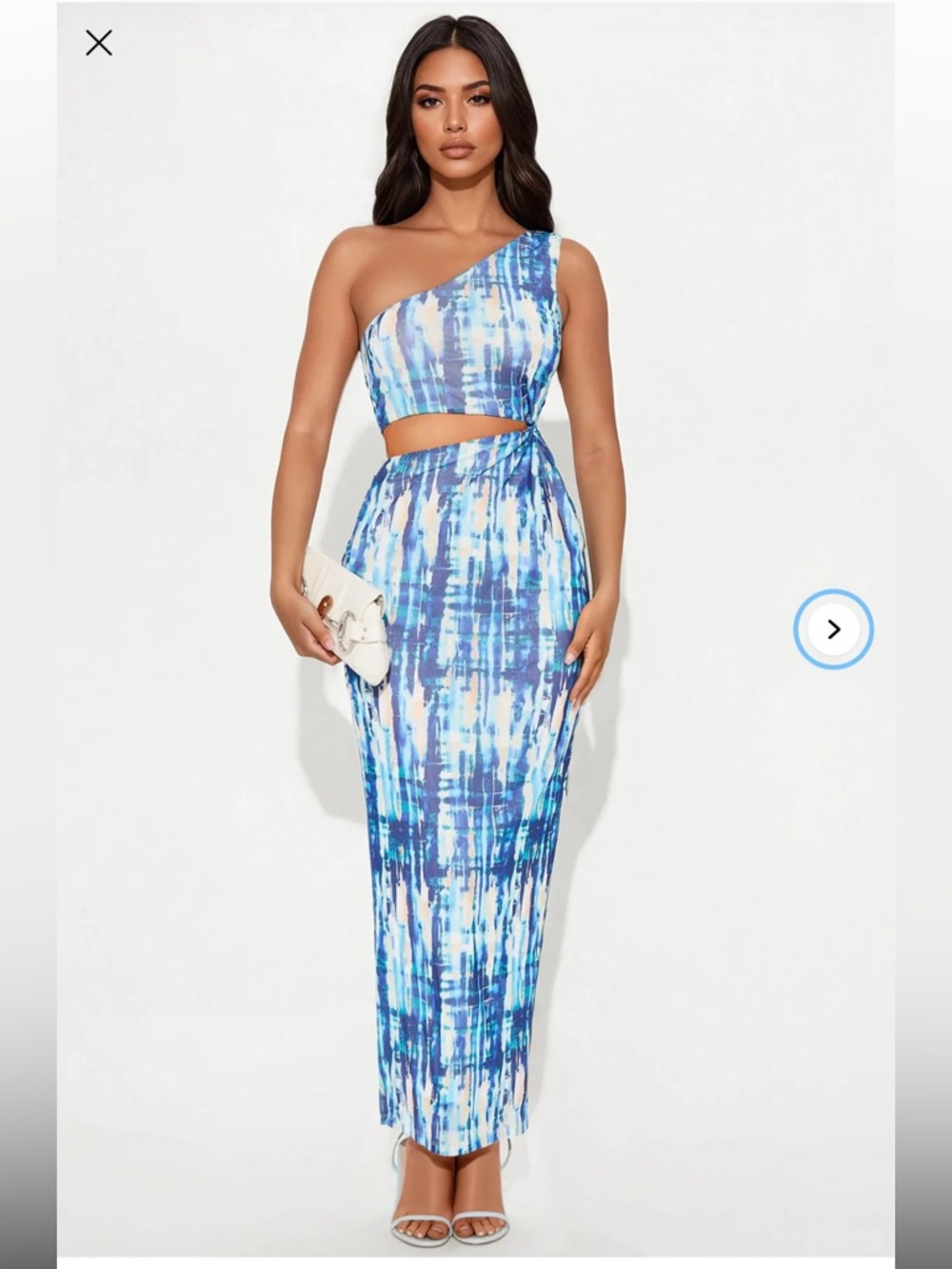 Fashion Nova Diana One Shoulder Maxi Dress